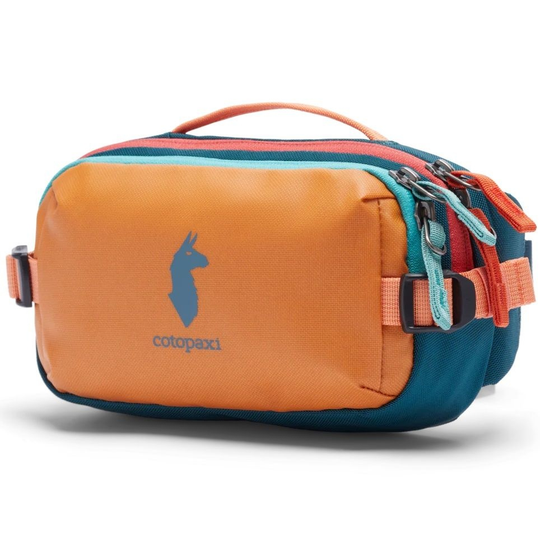 Allpa X 1.5L Hip Pack with multiple compartments in vibrant colors.
