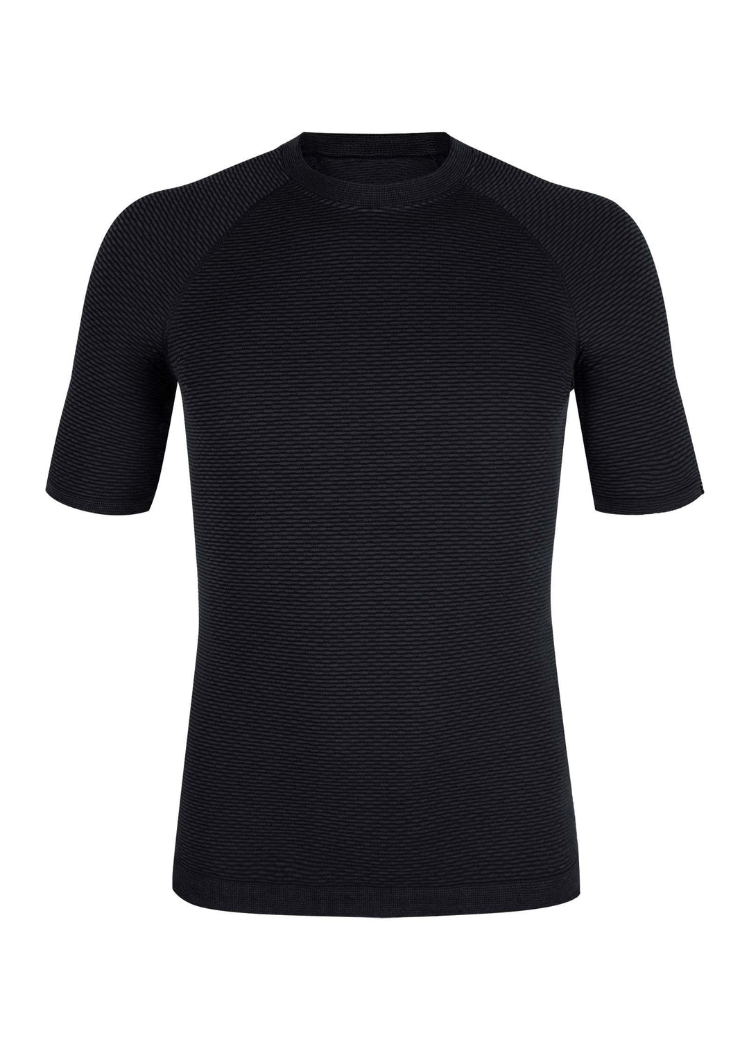Men's black Seamless Merino 2 T-shirt for comfort and performance.