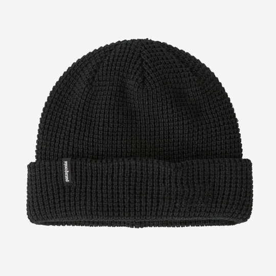 Lightweight and soft black Snowdrifter Beanie, versatile fit, Fair Trade Certified.