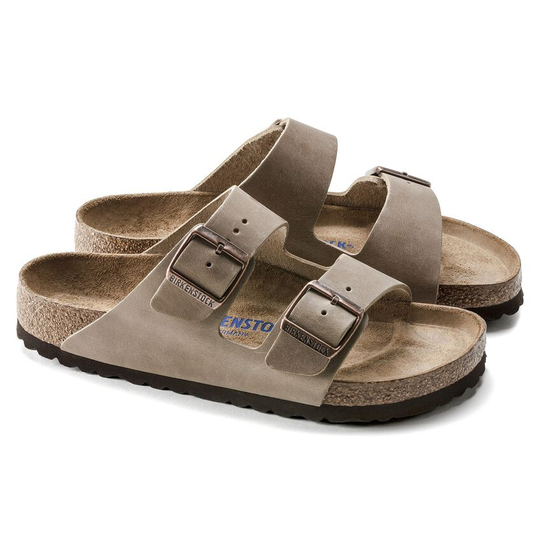 Arizona SFB Oiled Leather sandals with adjustable metal buckles and cork footbed.