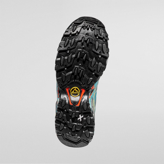 Ultra Raptor II Woman GTX sole with tread pattern for off-road hiking.
