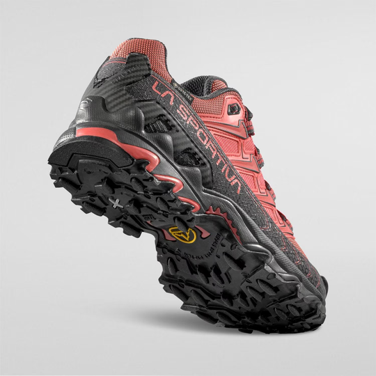 Women's Ultra Raptor II GTX hiking shoe with abrasion-resistant mesh and GORE-TEX lining, designed for off-road and winter use.