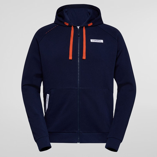 Kaos Hoody M, versatile zip-up hoodie with hood, designed for climbing sessions.
