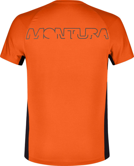 Join T-Shirt for outdoor activities in orange, featuring breathable, quick-dry, Microfresh polyester fabric, UV protection, and antibacterial treatment.