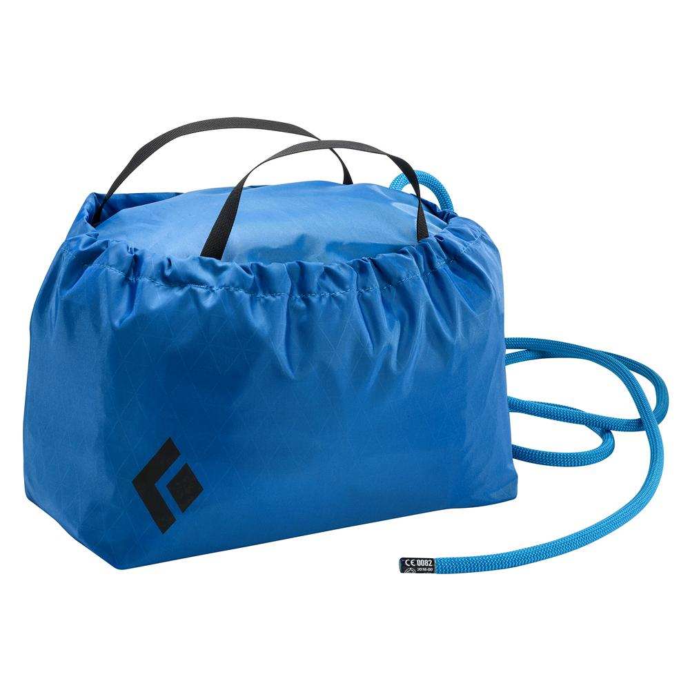 Blue rope bag with handles for organizing gym ropes.