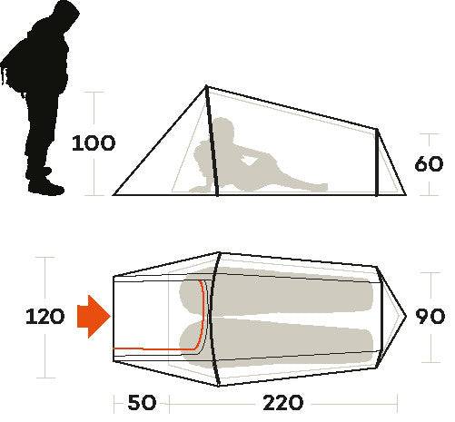 Tenda da trekking Tenda Sling 2 compatta e leggera