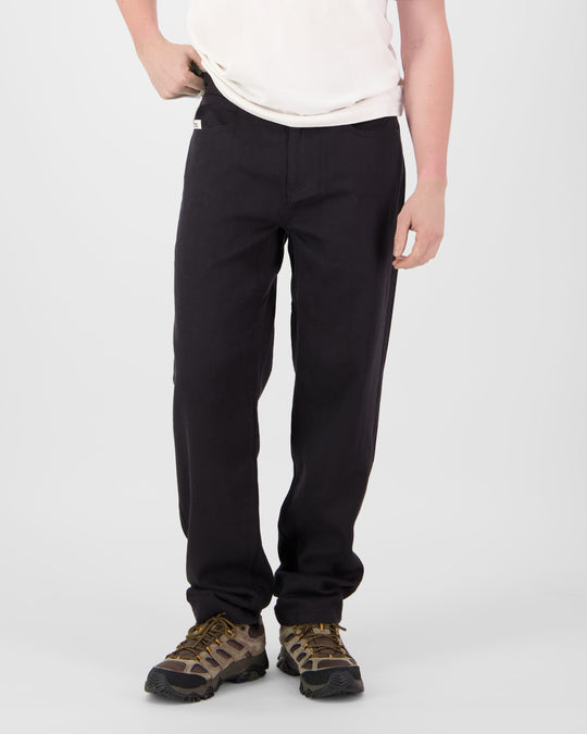 Mons Royale Merino Hemp Day Pant Black 100838-1171-001 - on-model front
