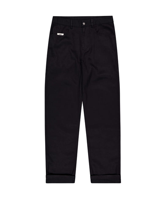 Mons Royale Merino Hemp Day Pant Black 100838-1171-001 - flat front cuffed