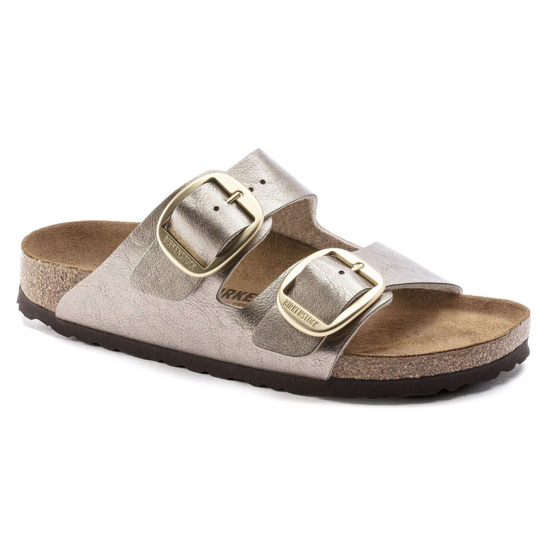 Sandalo Birkenstock Arizona Big Buckle in Birko-Flor con grandi fibbie metalliche e plantare anatomico