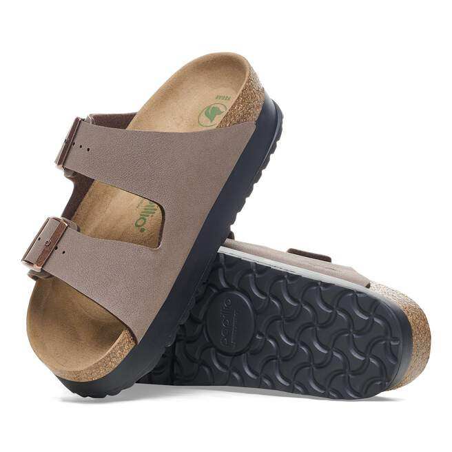 Sandalo Birkenstock Arizona Pap Flex Platform donna mocca suola platform leggera e plantare anatomico