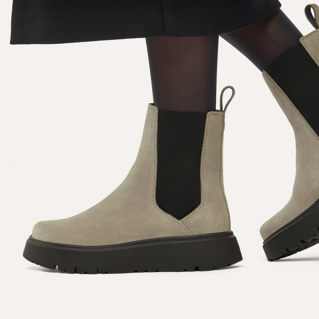 Birkenstock Theda Chelsea Suede Leather Taupe – vista 6