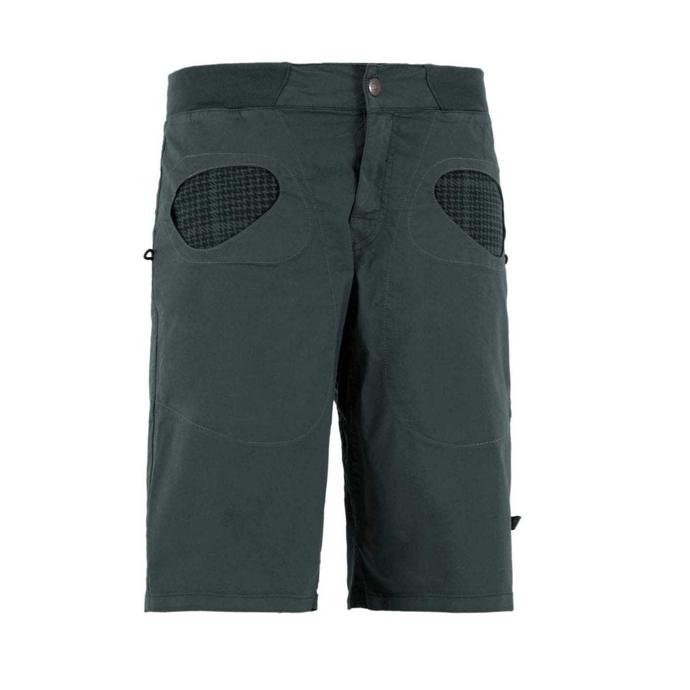Rondo Short 2.2 urban climbing shorts in stretch organic cotton gabardine with printed fabric pockets and adjustable waist