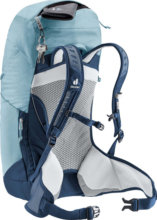 Light blue and navy AC Lite 28 SL hiking backpack with adjustable straps and Aircomfort system.