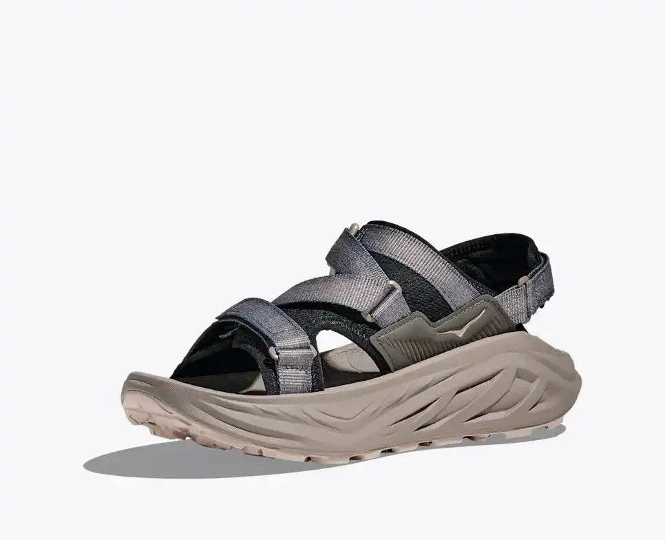 HOKA Infini Hike Tc open-toe hiking sandal with adjustable straps and Vibram Megagrip sole