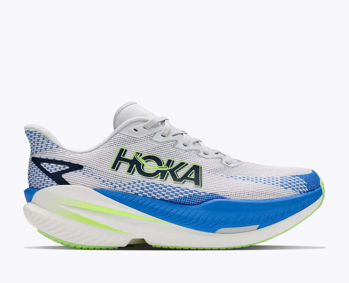 Scarpa da running uomo HOKA M Mach X 3 con intersuola PEBA e piastra Pebax per allenamenti veloci su strada