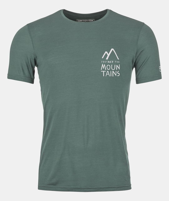 120 Cool Tec Mtn Duo TS M in sage green with mountain logo for outdoor sports.