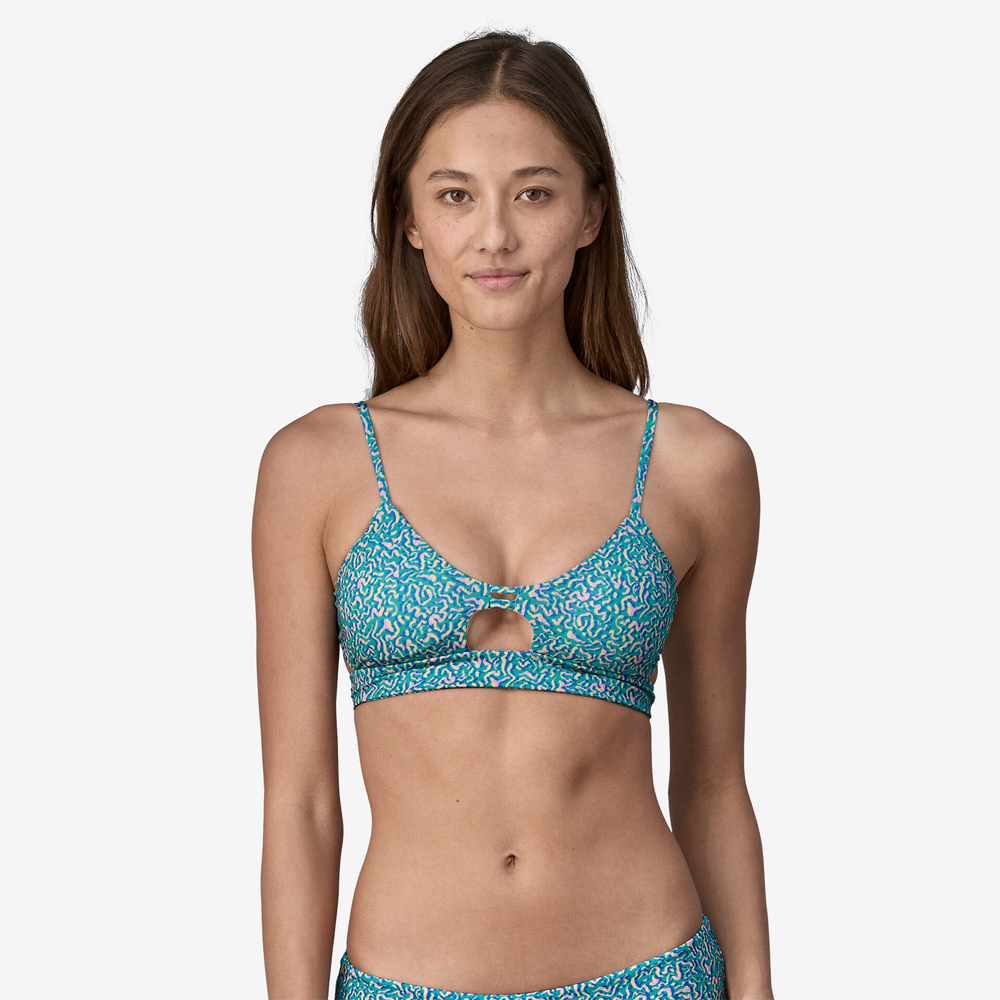 Bikini top with front keyhole detail and adjustable back straps, Focal Point Top.