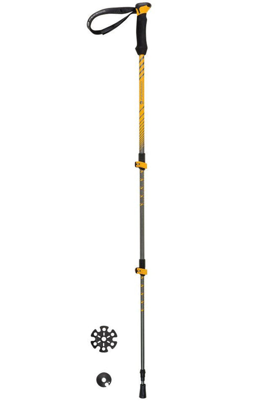 Ferrino Bastoncini Ultar trekking poles with shock absorber and telescopic aluminum design for mountain hiking