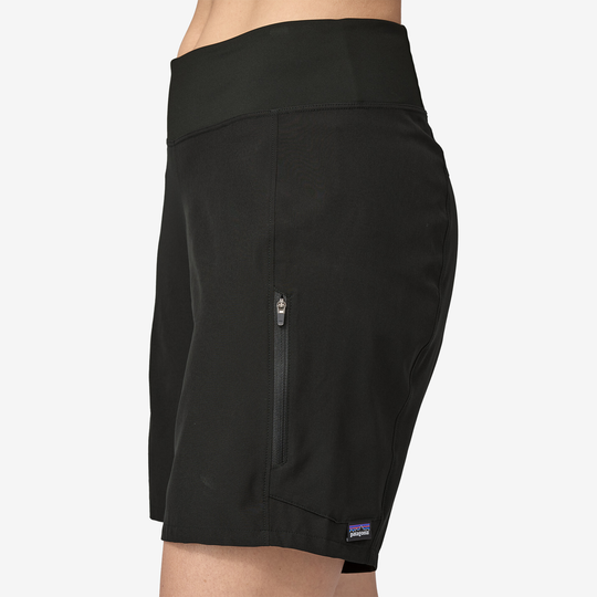 Tyrolean Bike Shorts with elastic waist and zippered side pocket.