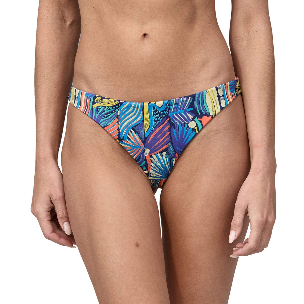 W's Nanogrip Sunny Tide Bottoms in vibrant print with minimal back coverage and low-rise fit.