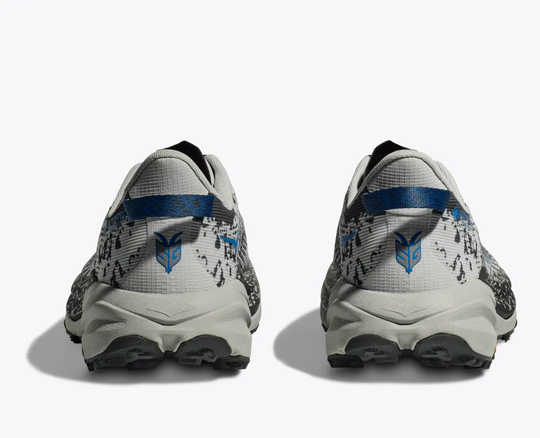 Speedgoat 6 GTX trail shoes, rear view, featuring Vibram Megagrip sole and GORE-TEX Invisible Fit.