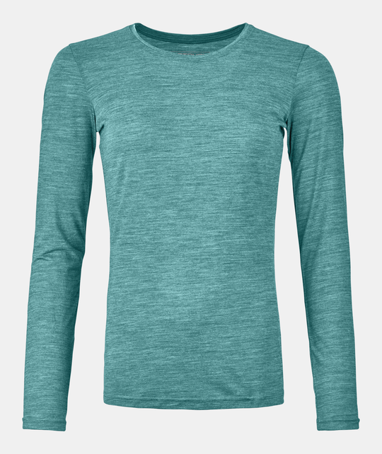 Women's Merino wool long-sleeve shirt with cooling fibers, ideal for mountain sports, 150 Cool Clean.