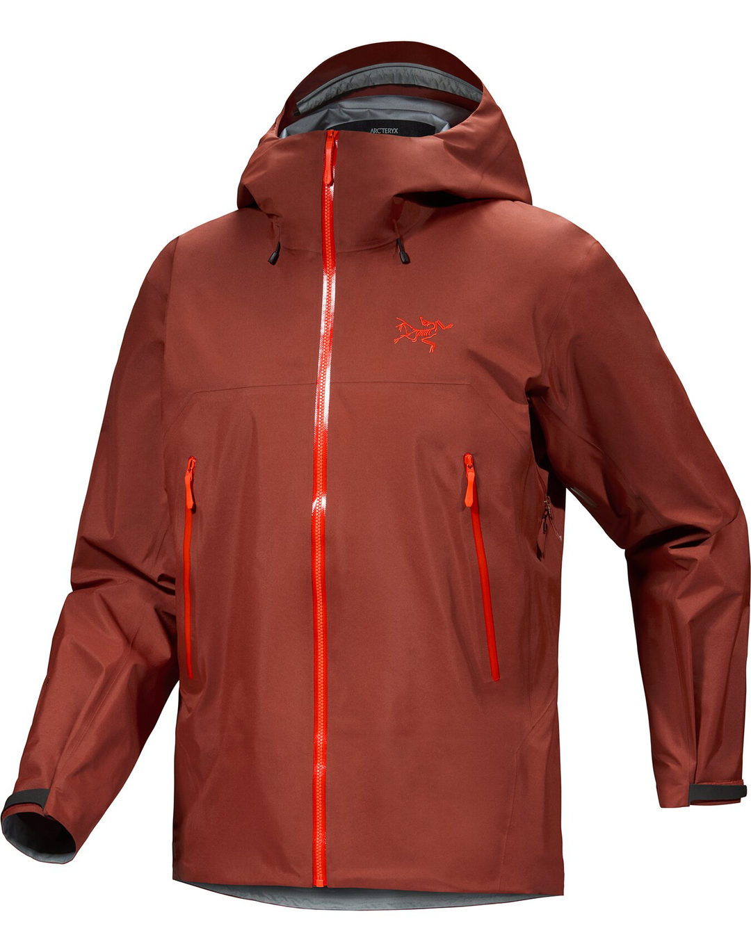 Lightweight Beta SL Jacket in red, featuring GORE-TEX technology, StormHood, and waterproof design.