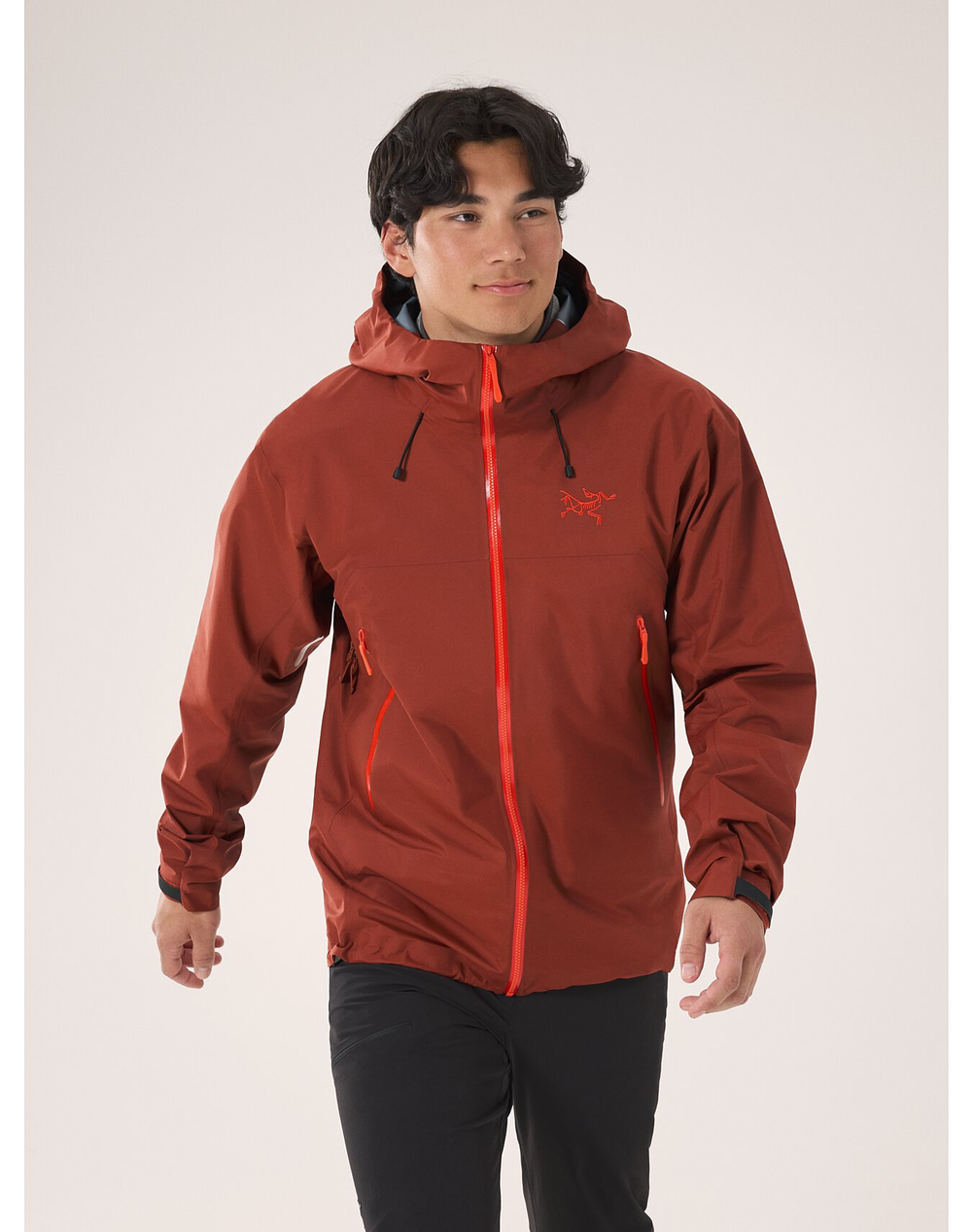 Lightweight Beta SL Jacket M in red, featuring waterproof, windproof, breathable GORE-TEX with C-KNIT support and StormHood design.