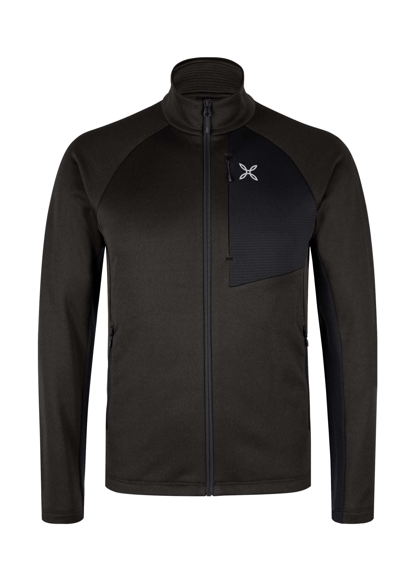 Men's Groove 2 Maglia fleece jacket in black with front zipper and chest pocket.
