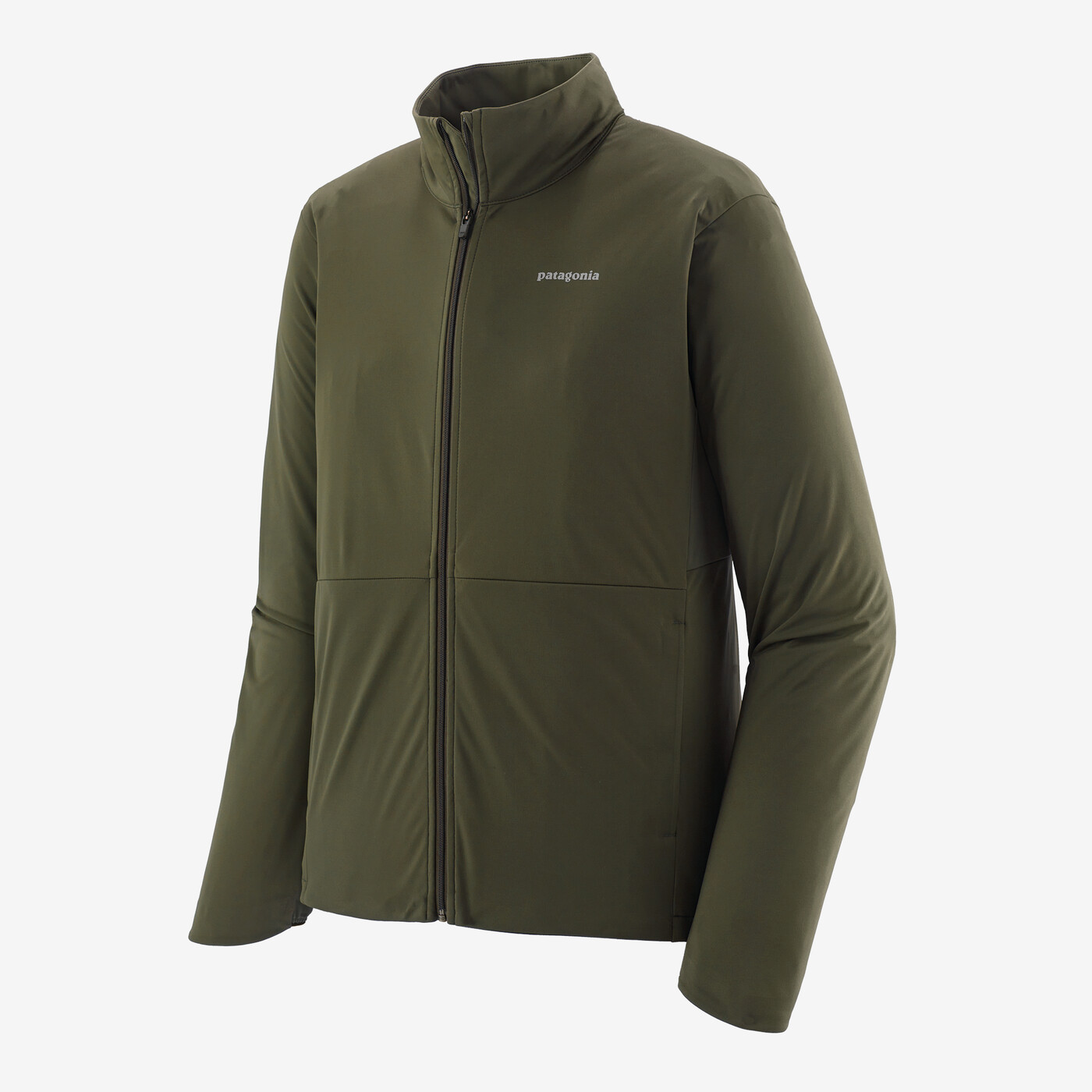 Wind Shield Jkt green soft shell jacket with full zip, designed for wind protection and breathability during outdoor activities.