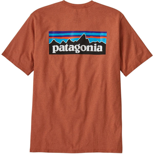 M's P-6 Logo Responsibili-Tee in recycled materials with classic Patagonia graphic.