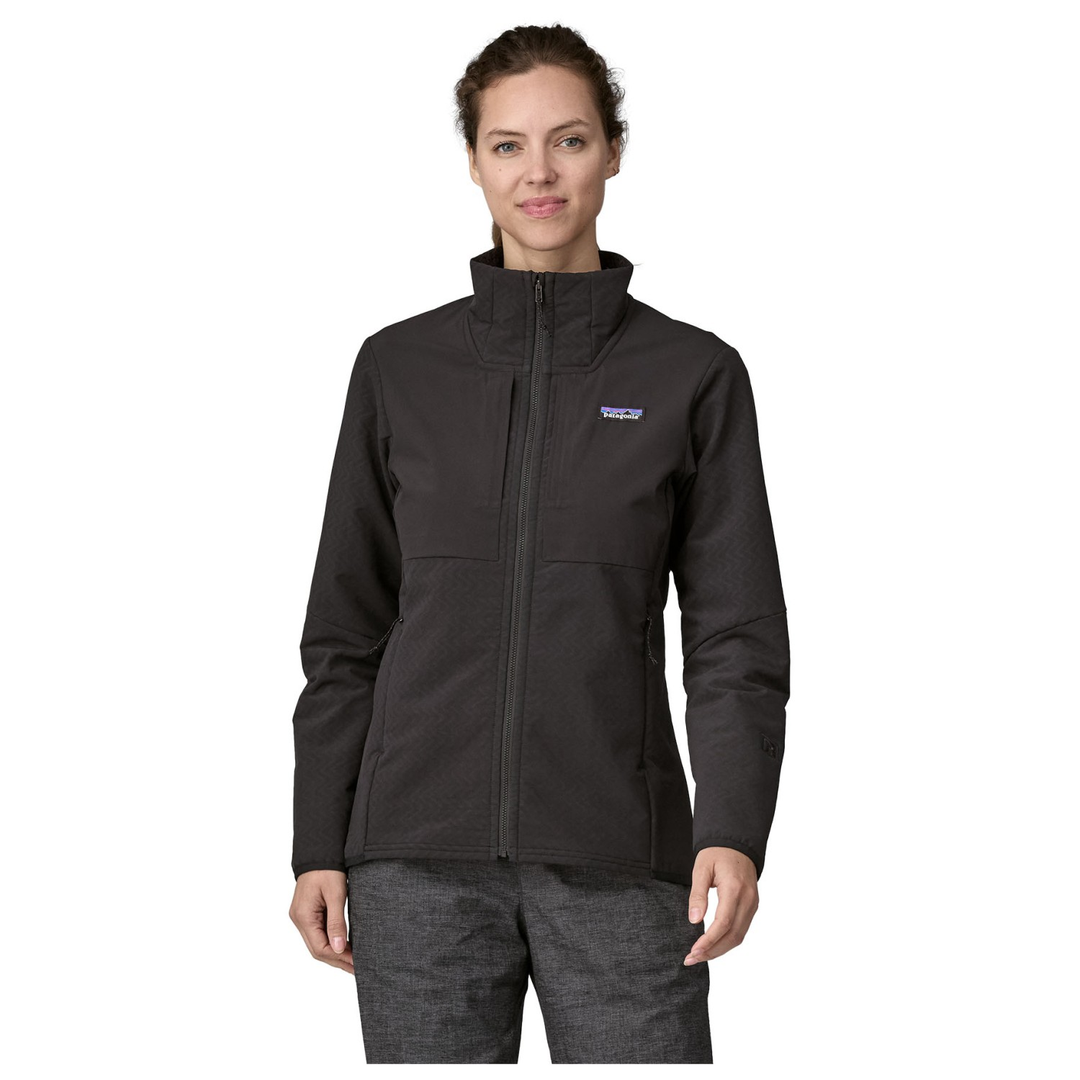 R2 Crossstrata Jkt women's jacket; warm, stretchy, breathable; abrasion-resistant; DWR finish; fair trade.