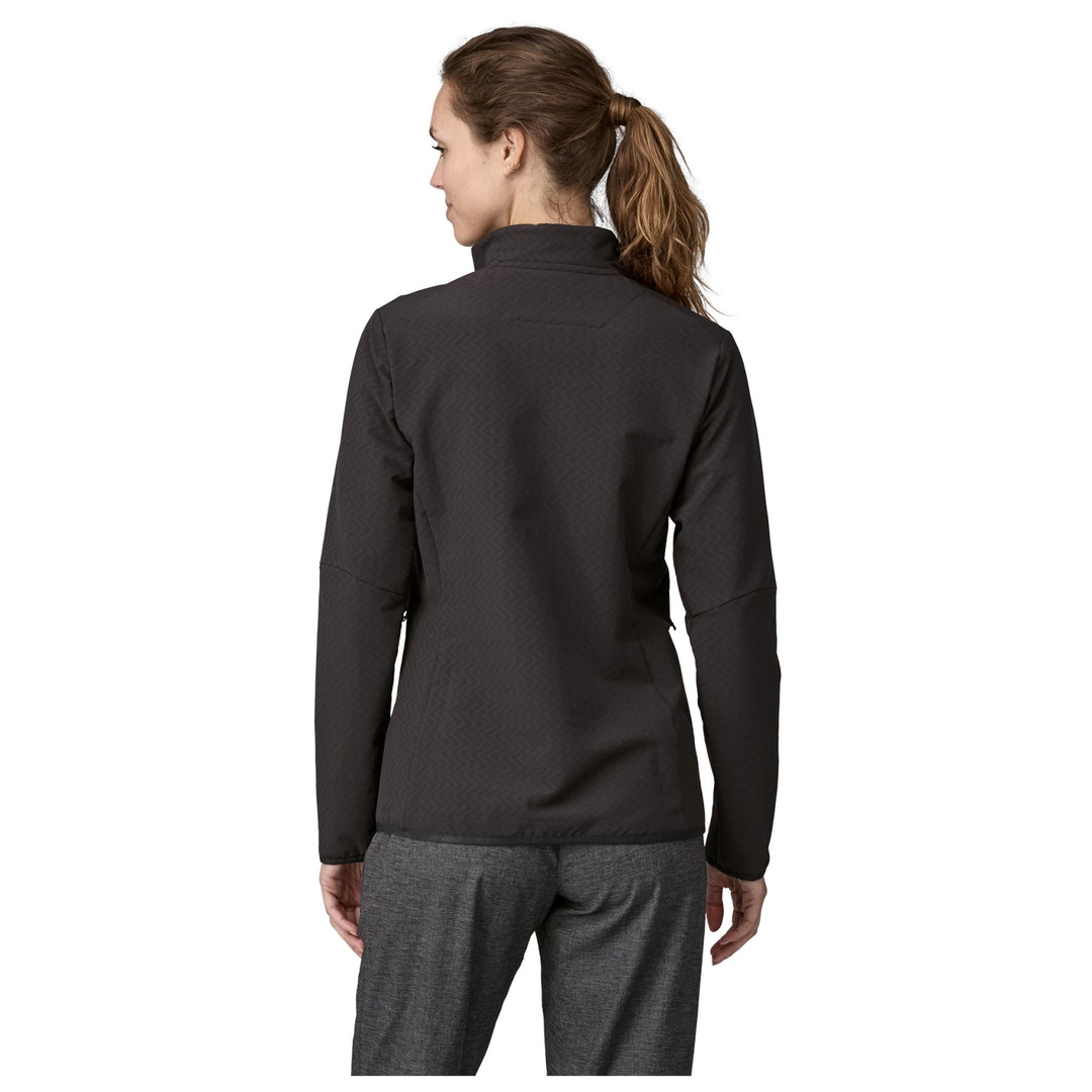 R2 Crossstrata Jkt women's jacket in black, breathable and abrasion-resistant.