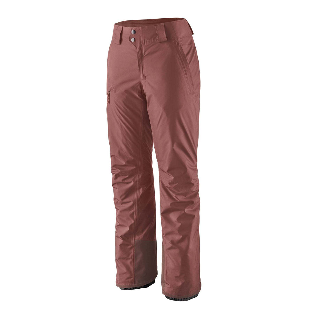 Women's insulated snow pants in waterproof, breathable fabric with adjustable waist and zip pockets.