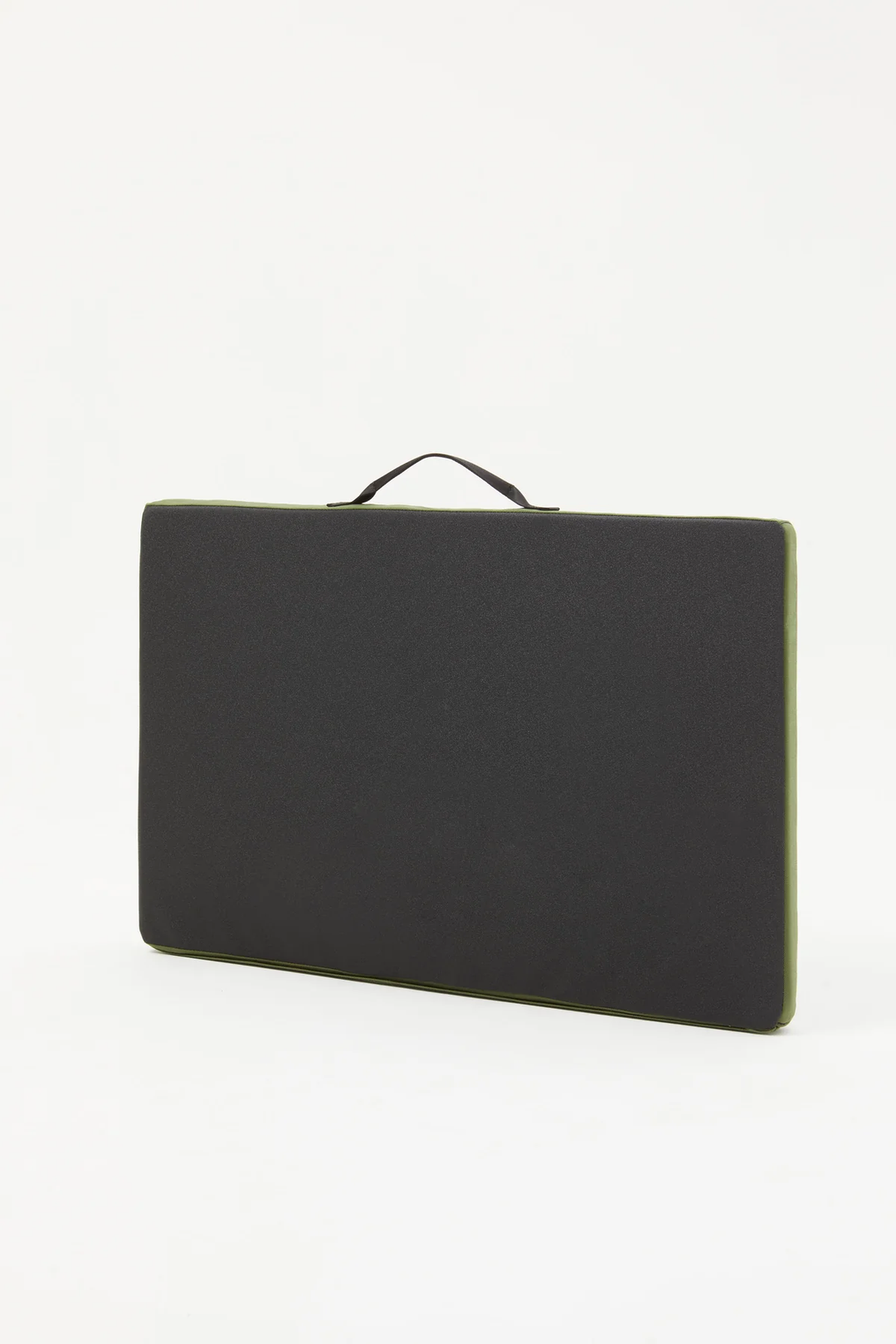 Groove Ferns additional pad, black and green design with side handle, 75cm x 50cm x 3.5cm.