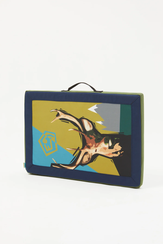 Groove Ferns crash pad, Italian-made, Cordura fabric, vibrant design.