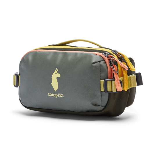 Allpa X 1.5L Hip Pack in gray with side-release buckles and dual zipper compartments.