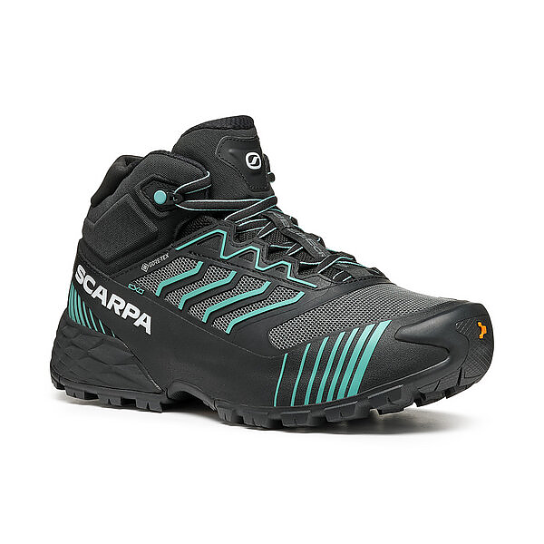Ribelle Cross Gtx Wmn fast hiking shoe with mid-cut design, GORE-TEX protection, and durable PRESA® TRN-05 sole.