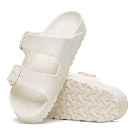 BIRKENSTOCK Arizona Eva sandals in white, lightweight and waterproof.