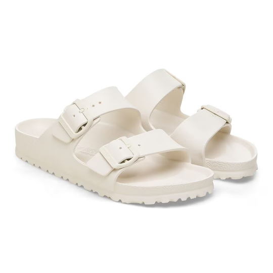 BIRKENSTOCK Arizona Eva sandal in white, lightweight and waterproof.