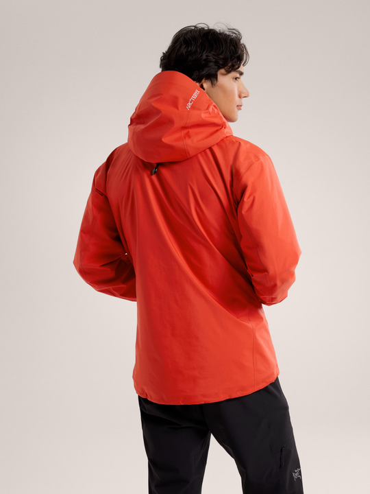 Beta SL Jacket M in red, featuring waterproof, windproof, breathable GORE-TEX technology with helmet-compatible StormHood.
