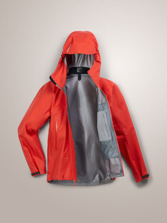 Lightweight Beta SL Jacket M in red, featuring waterproof, windproof, and breathable GORE-TEX ePE membrane, with StormHood and RECCO reflector.