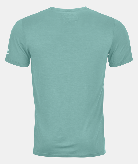 Men's 120 Cool Tec Mtn Duo TS M mint green t-shirt, Merino and Tencel blend, ideal for summer mountain sports.