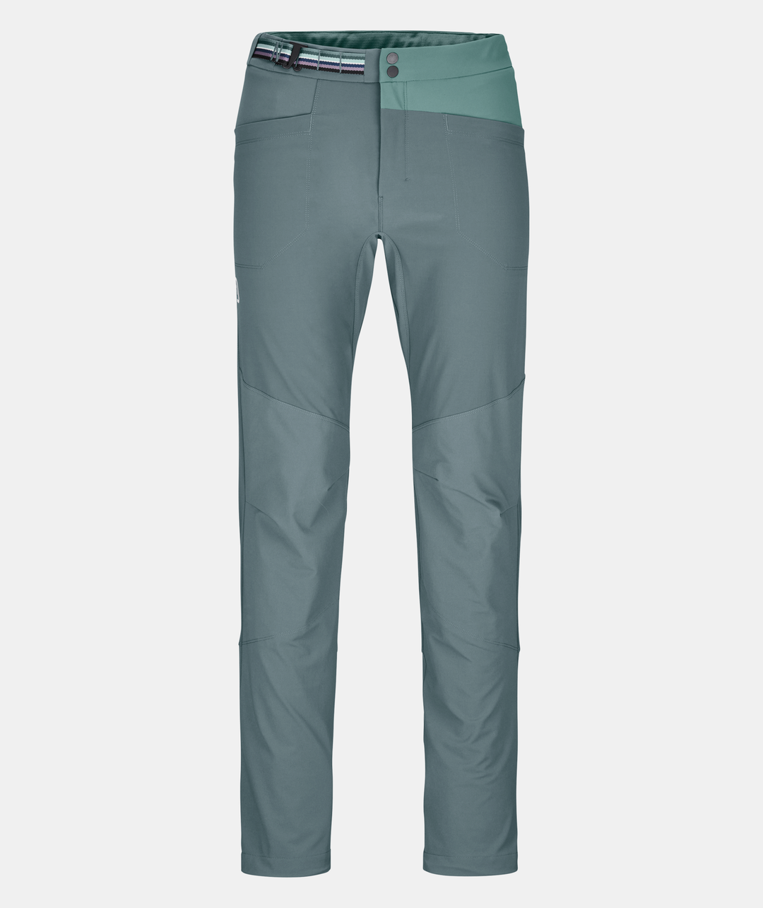 Men’s durable Pala Pants for alpine climbing with stretch fabric and reinforced knees.