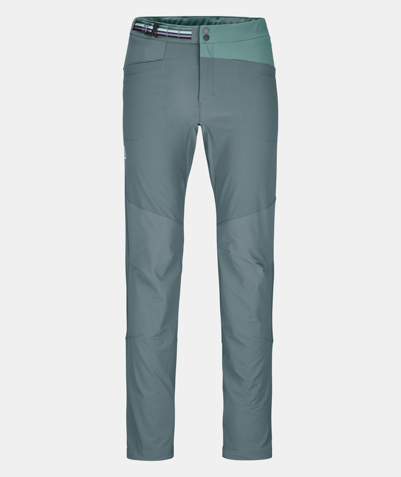 Men’s durable Pala Pants for alpine climbing with stretch fabric and reinforced knees.