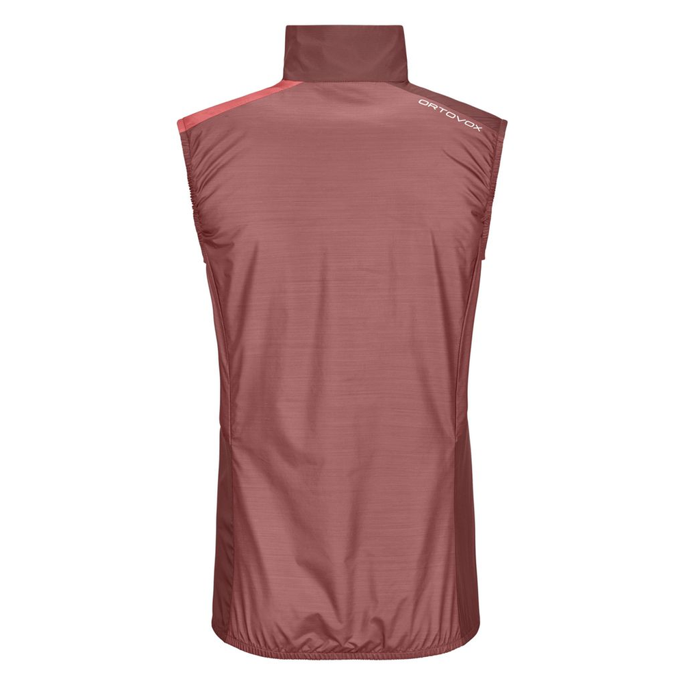 Lightweight women's windbreaker vest, windproof and water-repellent, with Merino wool.