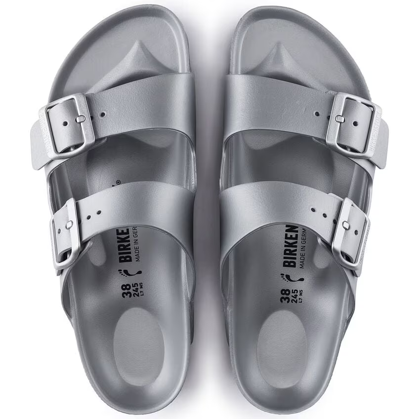 Arizona Eva sandals by BIRKENSTOCK in durable, lightweight grey EVA.
