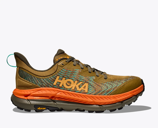 Trail running shoe, Mafate Speed 4, with breathable jacquard mesh, PROFLY midsole, and Vibram Megagrip outsole.