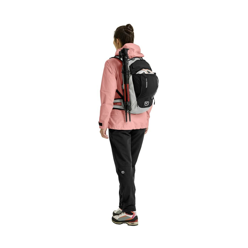 Traverse Pure 18 S backpack for alpine adventures with added hiking gear.