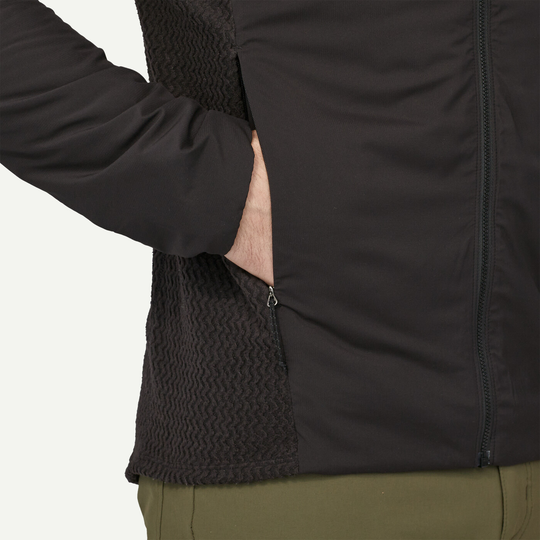 Nano-Air Light Hybrid Jacket detail showing breathable fabric and hand pocket.